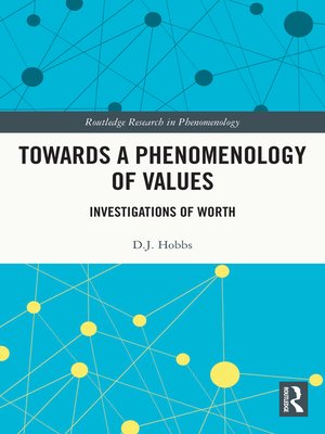 cover image of Towards a Phenomenology of Values